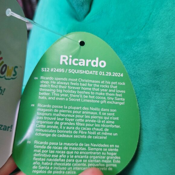 SQUISHMALLOWS Ricardo the Peppermint Bat 12" - Picture 4 of 4
